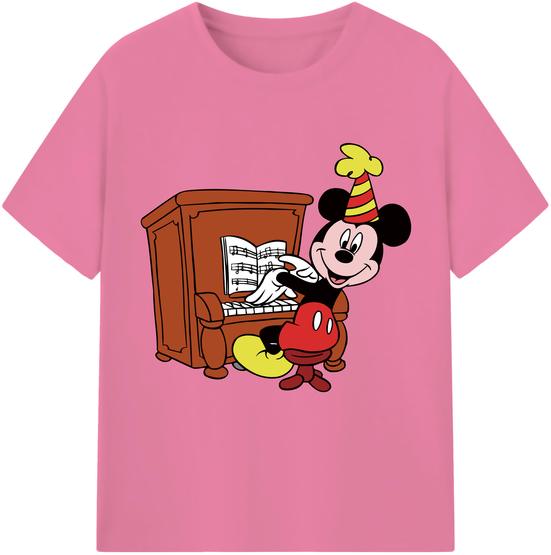 （画像用） ミッキーマウス Mickey Mouse 綿100％半袖Tシャツ（フロントプリント）